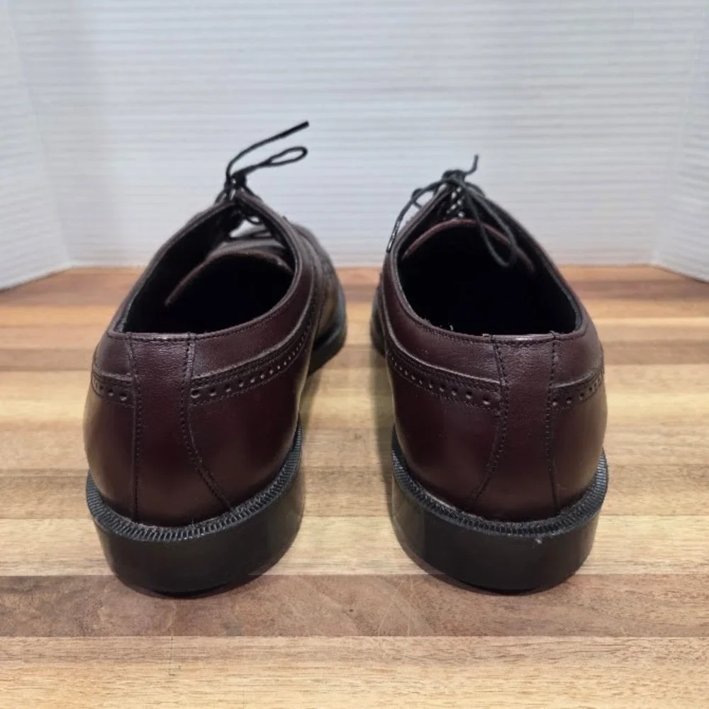 Florsheim Comfortech Dress Shoes Men's 10 Burgundy Leather Cap Toe Oxford 21001